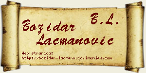 Božidar Lacmanović vizit kartica